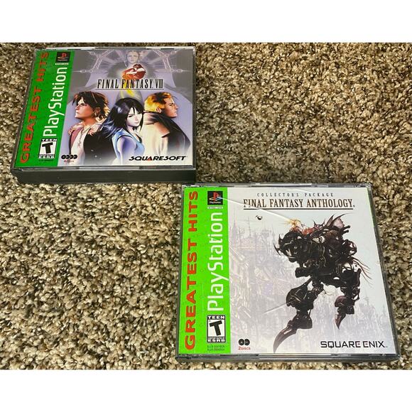 Playstation Final Fantasy VII and V - missing VI disc - READ